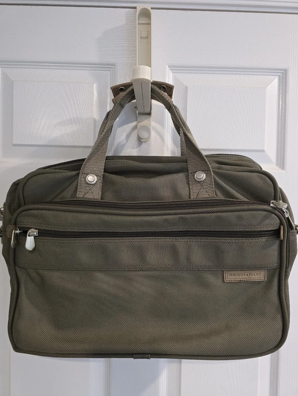 Briggs & Riley Laptop Briefcase Olive Ballistic Nylon (No Strap)